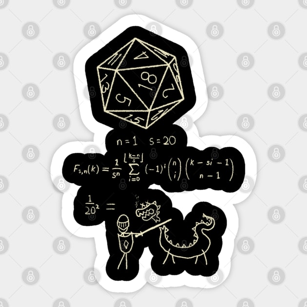 The Science of 20 Sided Dice Sticker by graffd02